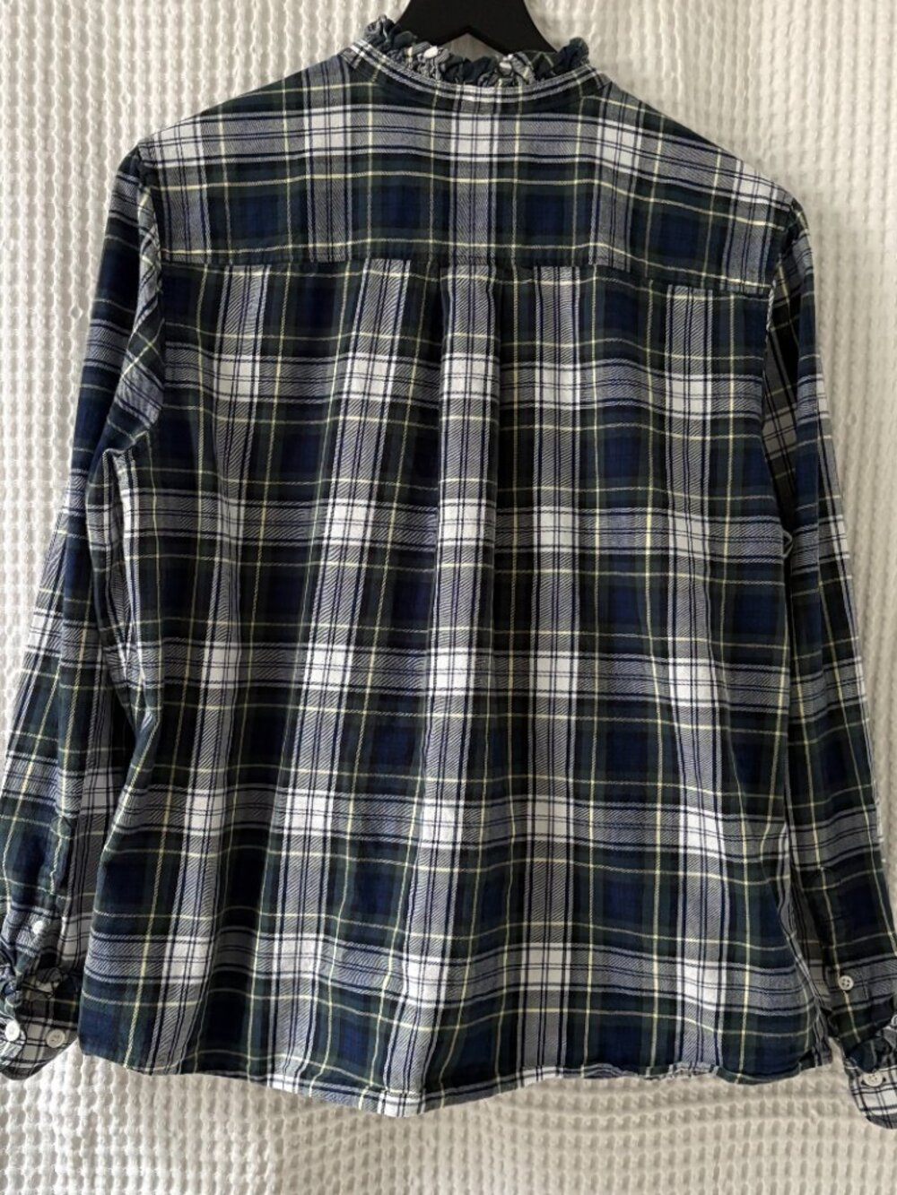 Brooks Brothers preppy plaid ruffled pullover cotton women's blouse size 16 - Picture 2 of 4